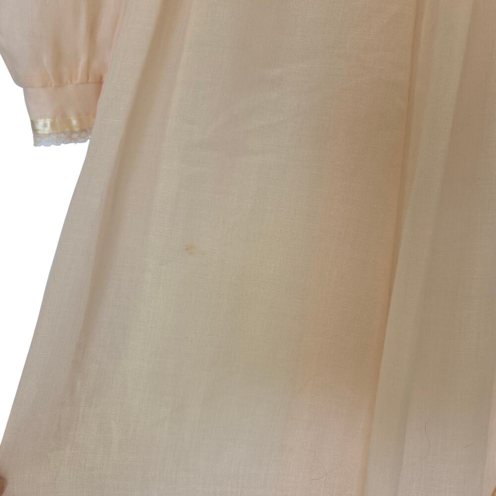 Gunne Sax Peplum Midi Dress Size S 7 9 Pink Corset Vintage 70s Prairie Bridal - Picture 10 of 14